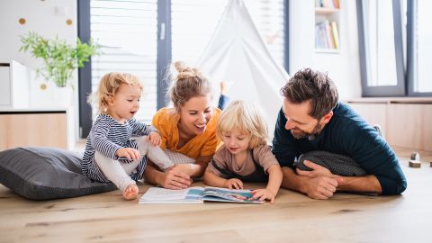 family relaxing 