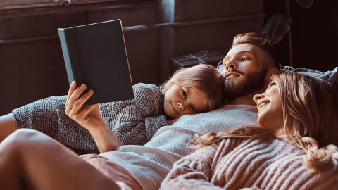 family relaxing